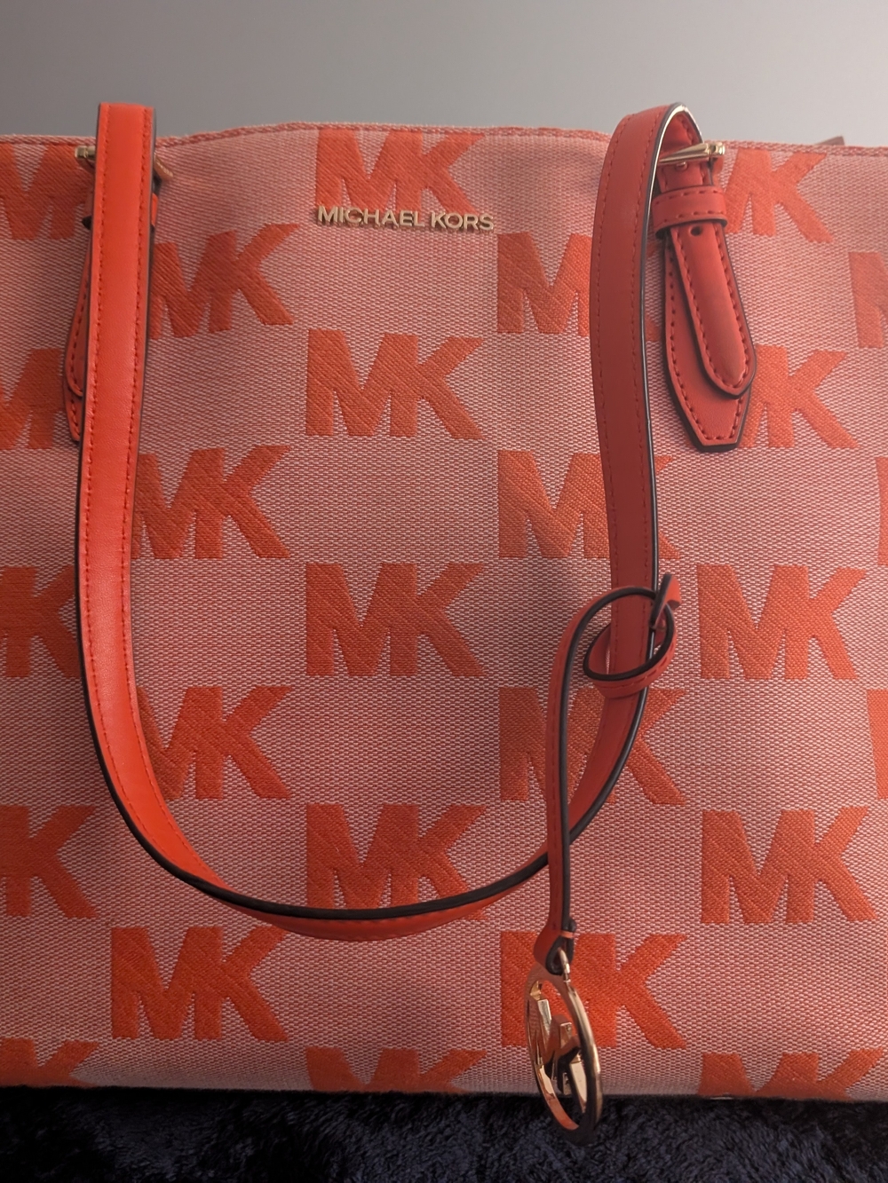 Michael Kors Coral Logo Tote Bag